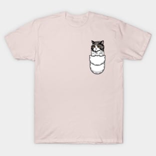 Funny Selkirk Rex Pocket Cat T-Shirt